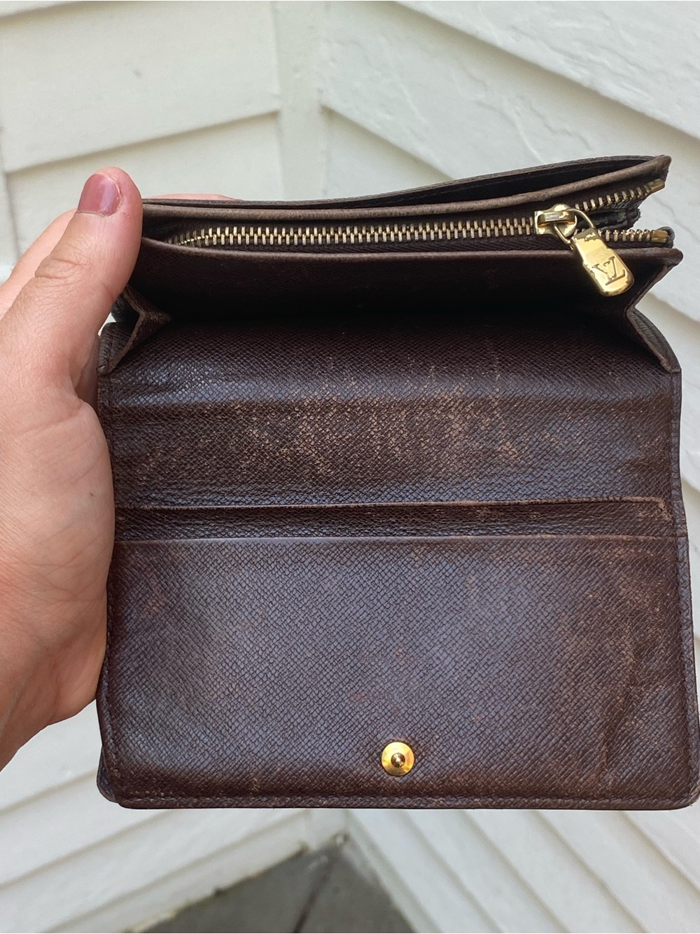 Louis Vuitton Brown Checkered Canvas Clutch Wallet - Picture 10 of 17